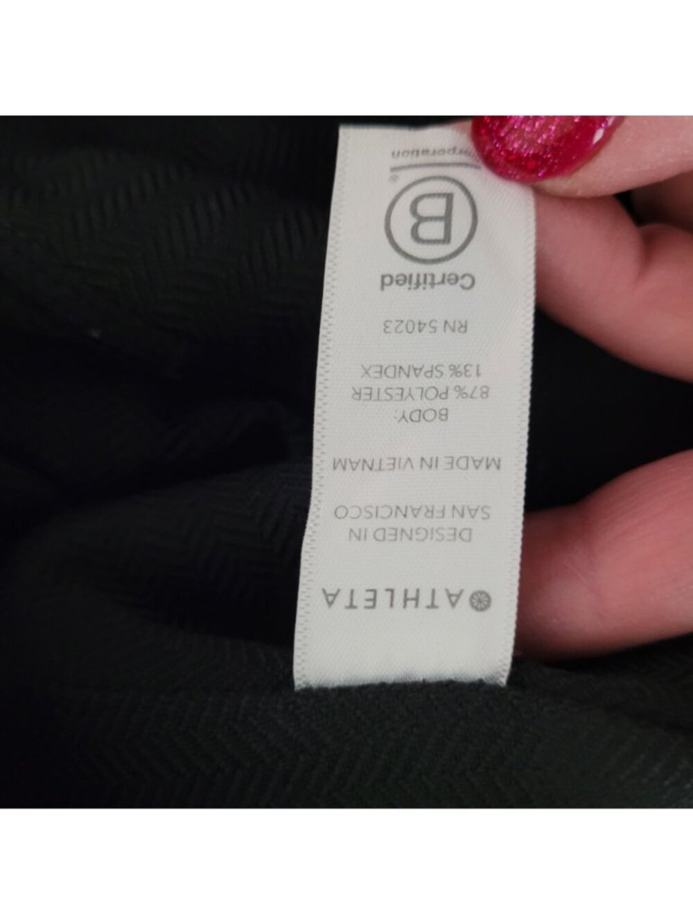 Athleta Delancey Herringbone Tight High-Waisted Leggings Size XSP Black Pockets - Picture 7 of 8